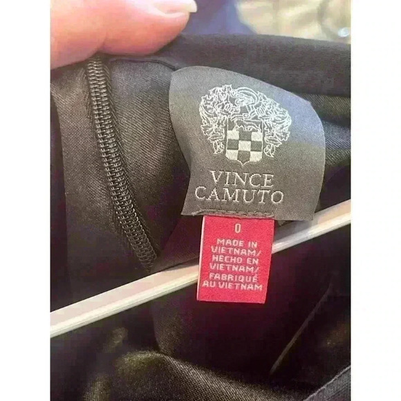 NWT VINCE CAMUTO Popover Cocktail black off the shoulder Dress size 0 women’s - Picture 7 of 8